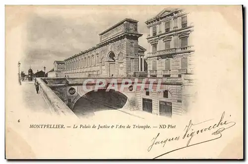 Cartes postales Palais de Justice et l'Arc de Triomphe Montpellier