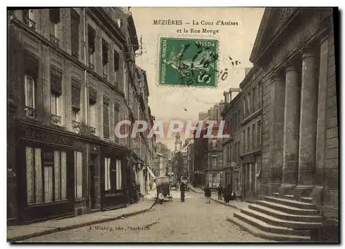 Cartes postales Palais de Justice Mezieres La Cour d'Assises et la Rue Monge