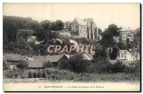 Cartes postales Montidier le palais de justice et le Prieure