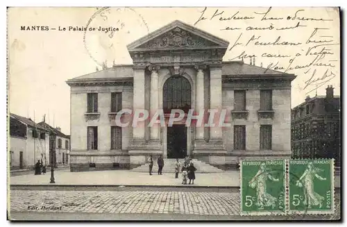 Cartes postales Mantes le palais de justice