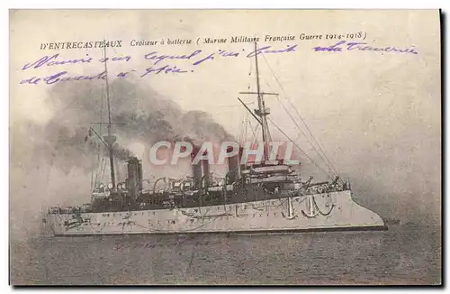 Cartes postales Bateau de Guerre D'Entrecasteaux Croiseur a batterie