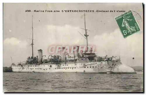 Ansichtskarte AK Bateau de Guerre D'Entrecasteaux Croiseur de 1ere classe