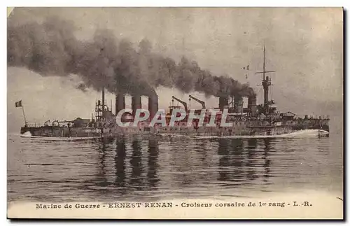 Ansichtskarte AK Bateau de Guerre Ernest Renan Croiseur Corsaire de 1er rang