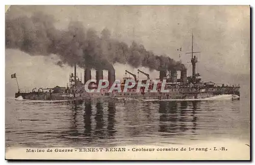 Cartes postales Bateau de Guerre Ernest Renan Croiseur Corsaire de 1er rang