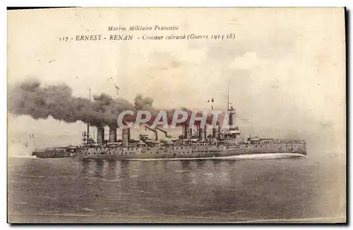 Ansichtskarte AK Bateau de Guerre Ernest Renan Croiseur Cuirasse