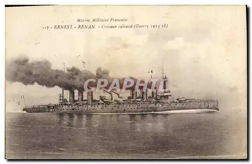 Cartes postales Bateau de Guerre Ernest Renan Croiseur Cuirasse