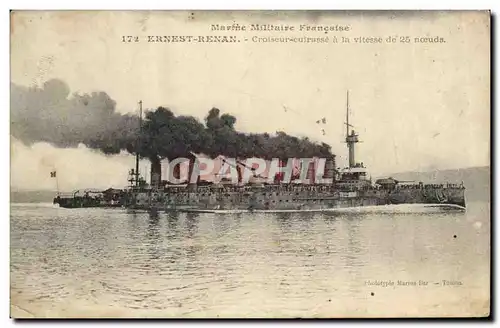 Cartes postales Bateau de Guerre Ernest Renan Croiseur Cuirasse