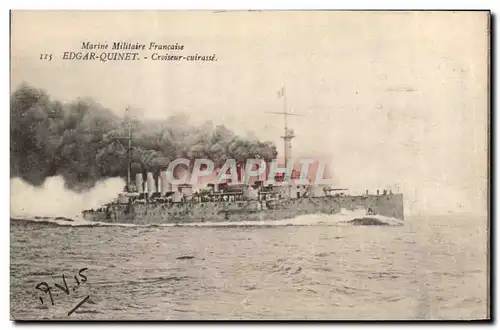 Cartes postales Bateau de Guerre Edgar Quinet Croiseur Cuirasse