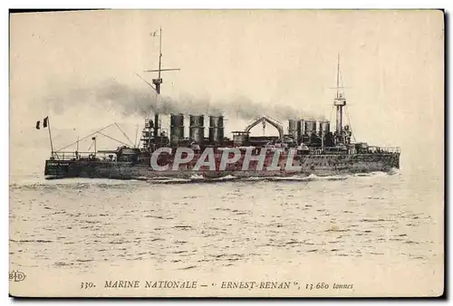 Cartes postales Bateau de Guerre Ernest Renan