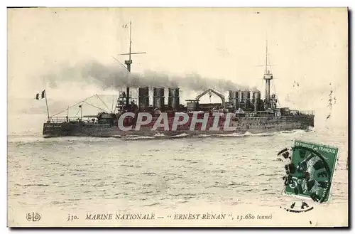 Cartes postales Bateau de Guerre Ernest Renan