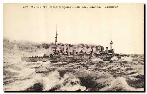 Cartes postales Bateau de Guerre Ernest Renan Croiseur