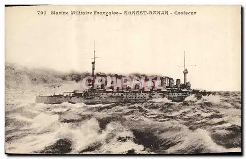 Cartes postales Bateau de Guerre Ernest Renan Croiseur