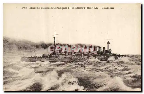Cartes postales Bateau de Guerre Ernest Renan Croiseur