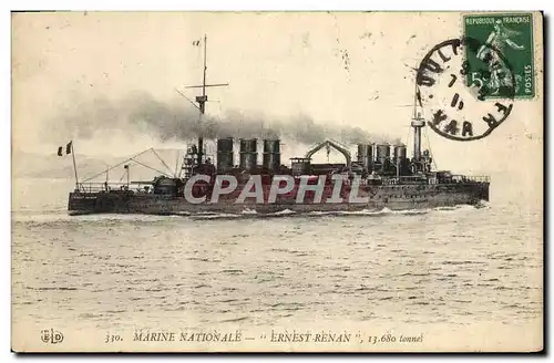 Cartes postales Bateau de Guerre Ernest Renan