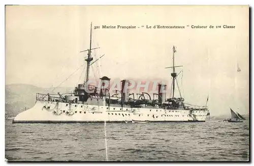 Cartes postales Bateau de Guerre Le D'Entrecasteaux Croiseur de 1ere classe