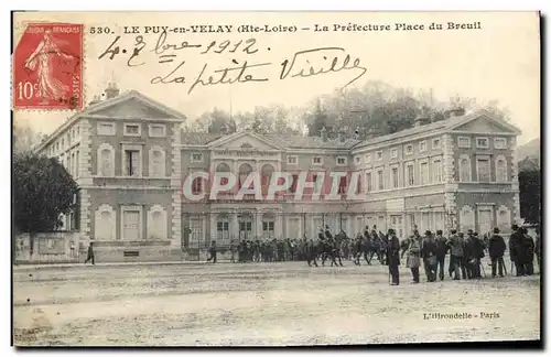 Ansichtskarte AK Le Puy en Velay Prefecture Place du Breuil