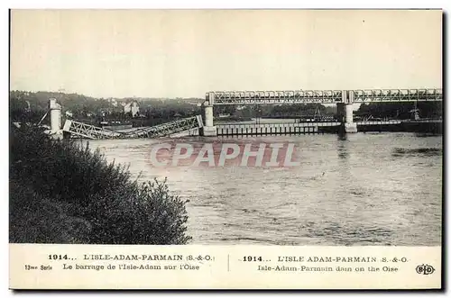 Ansichtskarte AK Militaria L'Isle Adam Parmain Le barrage de L'Isle Adam sur l'Oise