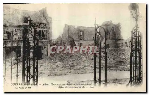 Cartes postales Militaria Albert Apres le bombardement