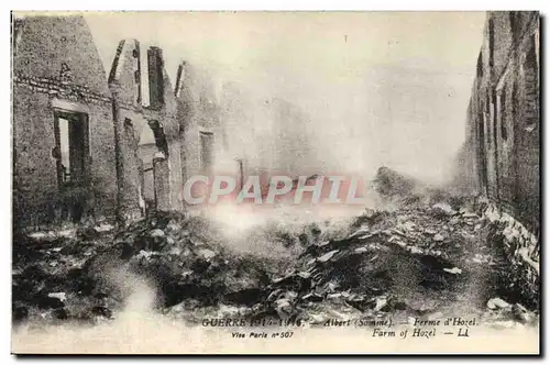 Cartes postales Militaria Guerre 1914 1916 Albert Somme Ferme d'hozel