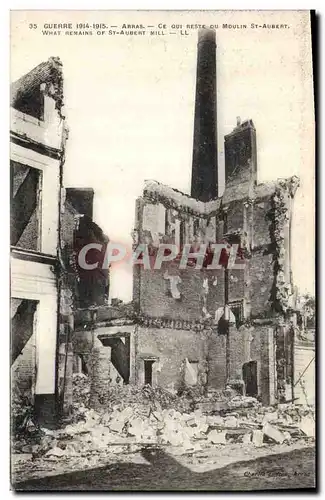 Ansichtskarte AK Militaria Guerre 1914 1915 Arras ce qui reste du Moulin St Aubert