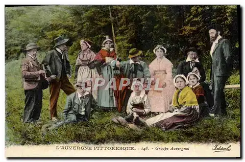 Cartes postales Folklore Auvergne Groupe Auvergnat