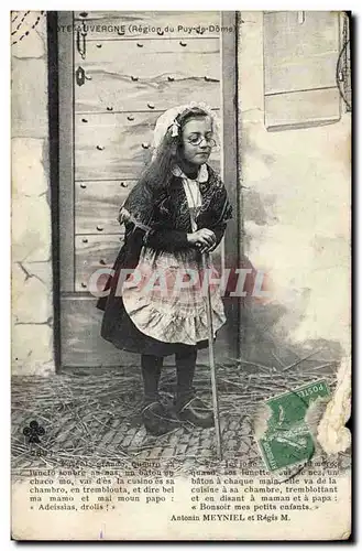 Cartes postales Folklore Auvergne Enfant
