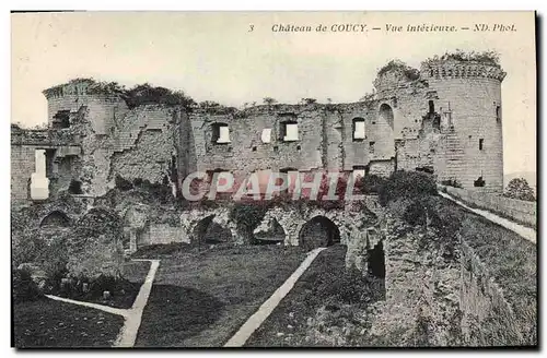 Ansichtskarte AK Chateau de Coucy Vue interieure