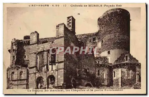 Cartes postales Chateau de Murols Auvergne Le donjon les chapelles et la partie Renaissance