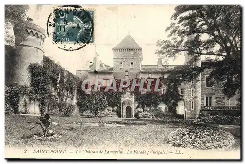 Cartes postales Chateau de Lamartine La Facade principale Saint Point