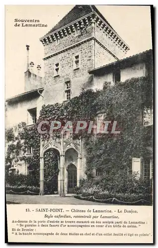 Cartes postales Chateau de Lamartine Le donjon Saint Point