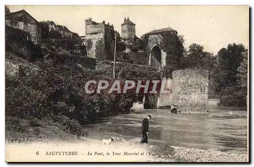 Ansichtskarte AK Chateau Sauveterre Le pont la Tour Monreal et l'eglise