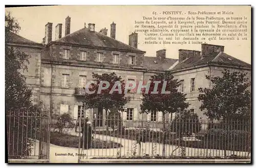 Ansichtskarte AK Pontivy Sous Prefecture et Mairie