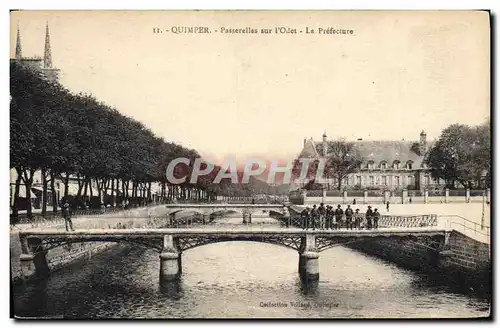 Ansichtskarte AK Prefecture Quimper Passerelles sur l'Odet