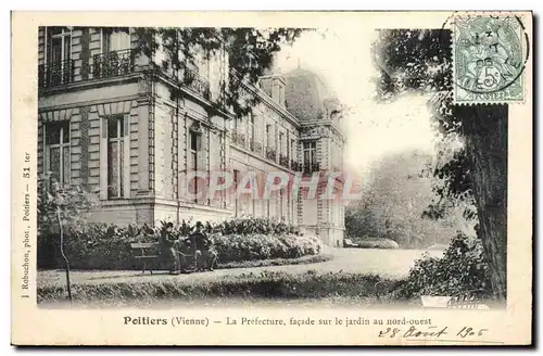 Cartes postales Poitiers La Prefecture facade sur le jardin au nord ouest