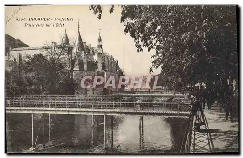 Ansichtskarte AK Prefecture Quimper Passerelles sur l'Odet