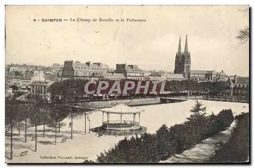 Cartes postales Quimper Le champ de bataille et la Prefecture