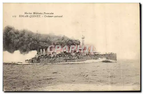 Cartes postales Bateau de guerre Edgar Quinet Croiseur Cuirasse