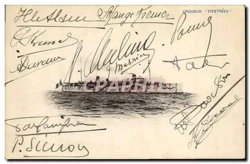 Cartes postales Bateau de guerre Croiseur D'Estrees