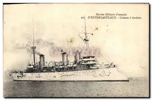 Cartes postales Bateau de guerre D'Entrecasteaux Croiseur a barbette