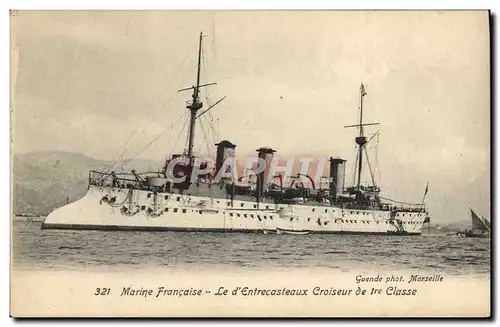 Ansichtskarte AK Bateau de guerre Le d'Entrecasteaux Croiseur de 1ere classe