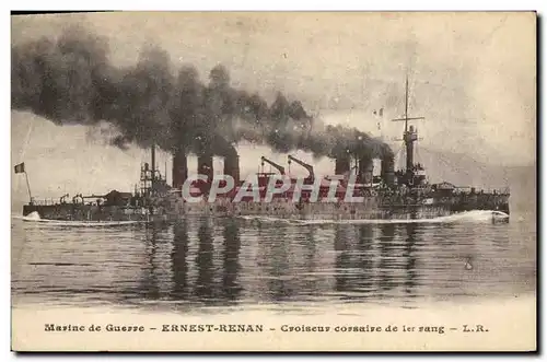 Ansichtskarte AK Bateau de guerre Ernest Renan Croiseur corsaire de 1er rang
