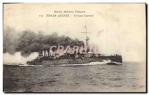 Cartes postales Bateau de guerre Edgar Quinet Croiseur Cuirasse