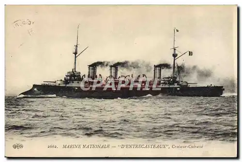 Cartes postales Bateau de guerre D'Entrecasteaux Croiseur Cuirasse