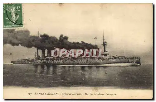 Cartes postales Bateau de guerre Ernest Renan Croiseur Cuirasse