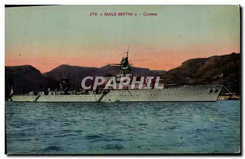 Cartes postales Bateau de guerre Emile Bertin Croiseur