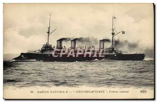 Ansichtskarte AK Bateau de guerre D'Entrecasteaux Croiseur Cuirasse
