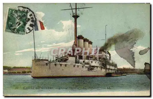 Cartes postales Bateau de guerre Croiseur Cuirasse Edgar Quinet