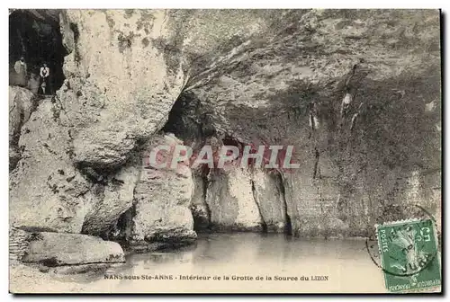 Ansichtskarte AK Grotte Grottes Nans sous Ste Anne Interieur de la grotte de la source du Lizon