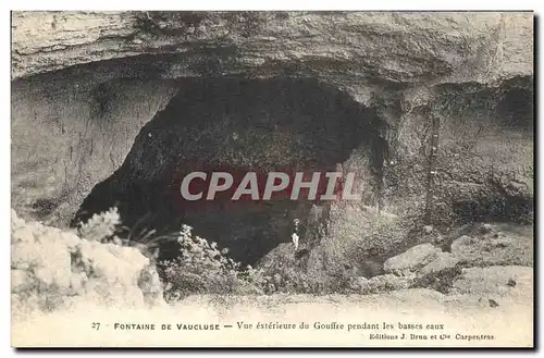 Ansichtskarte AK Grotte Grottes Fontaine de Vaucluse Vue exterieure du gouffre pendant les basses eaux