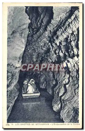 Cartes postales Grotte Grottes de Betharram L'embarcadere de la riviere